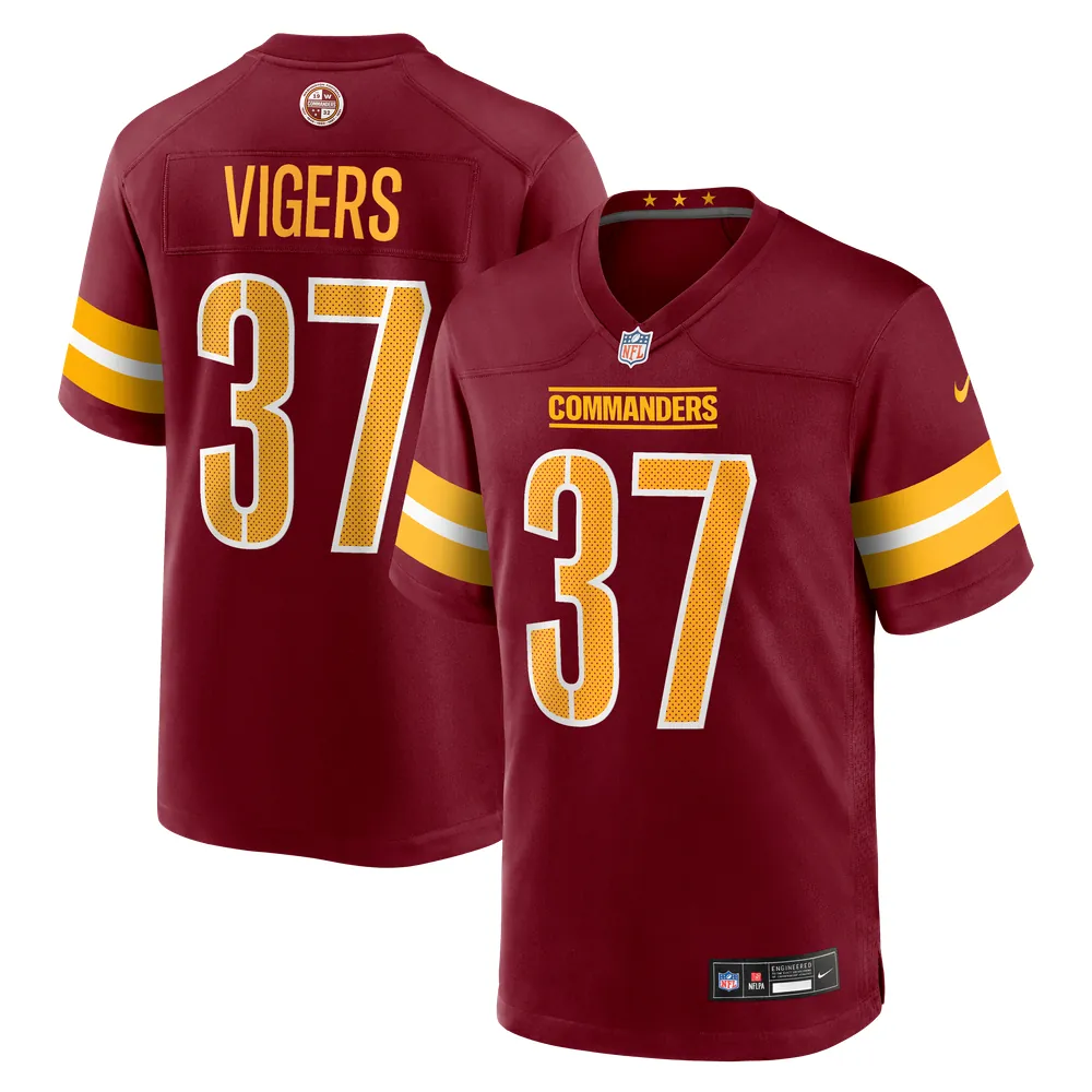 Car'lin Vigers Washington Commanders Nike Team Game Jersey -  Burgundy