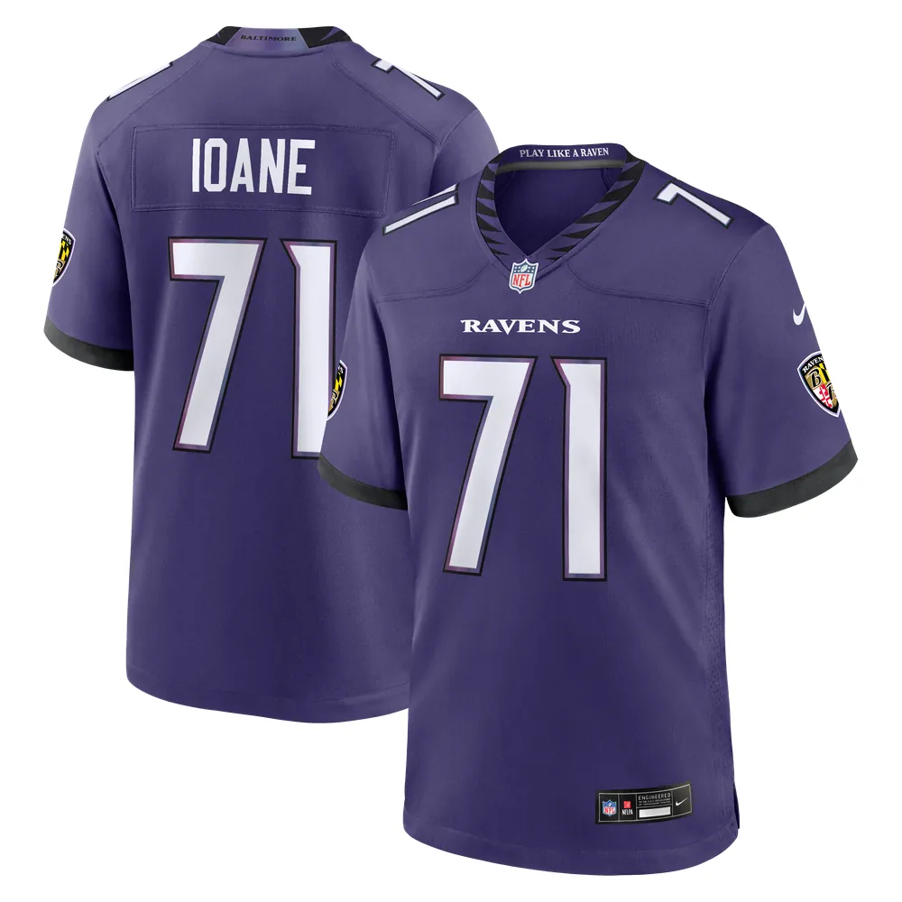Olaivavega Ioane Baltimore Ravens Nike Team Game Jersey - Purple