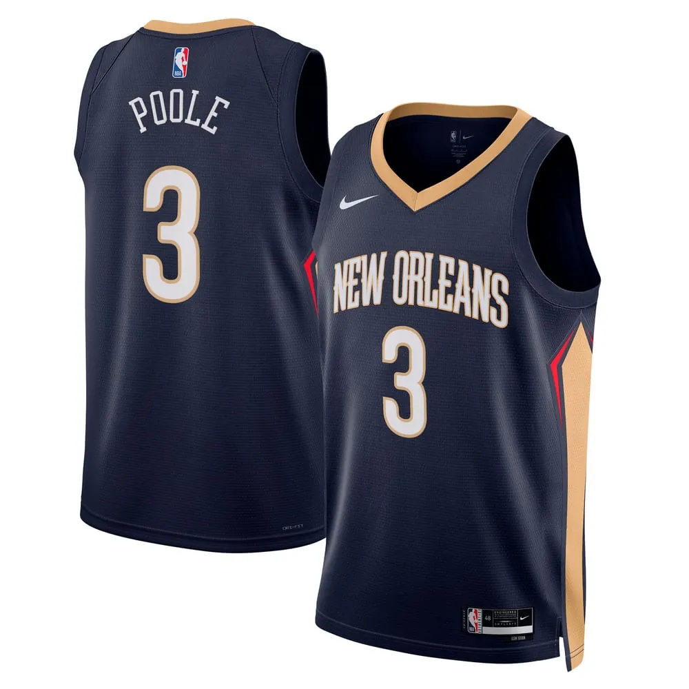 Jordan Poole New Orleans Pelicans Nike Unisex Swingman Jersey - Navy - Icon Edition