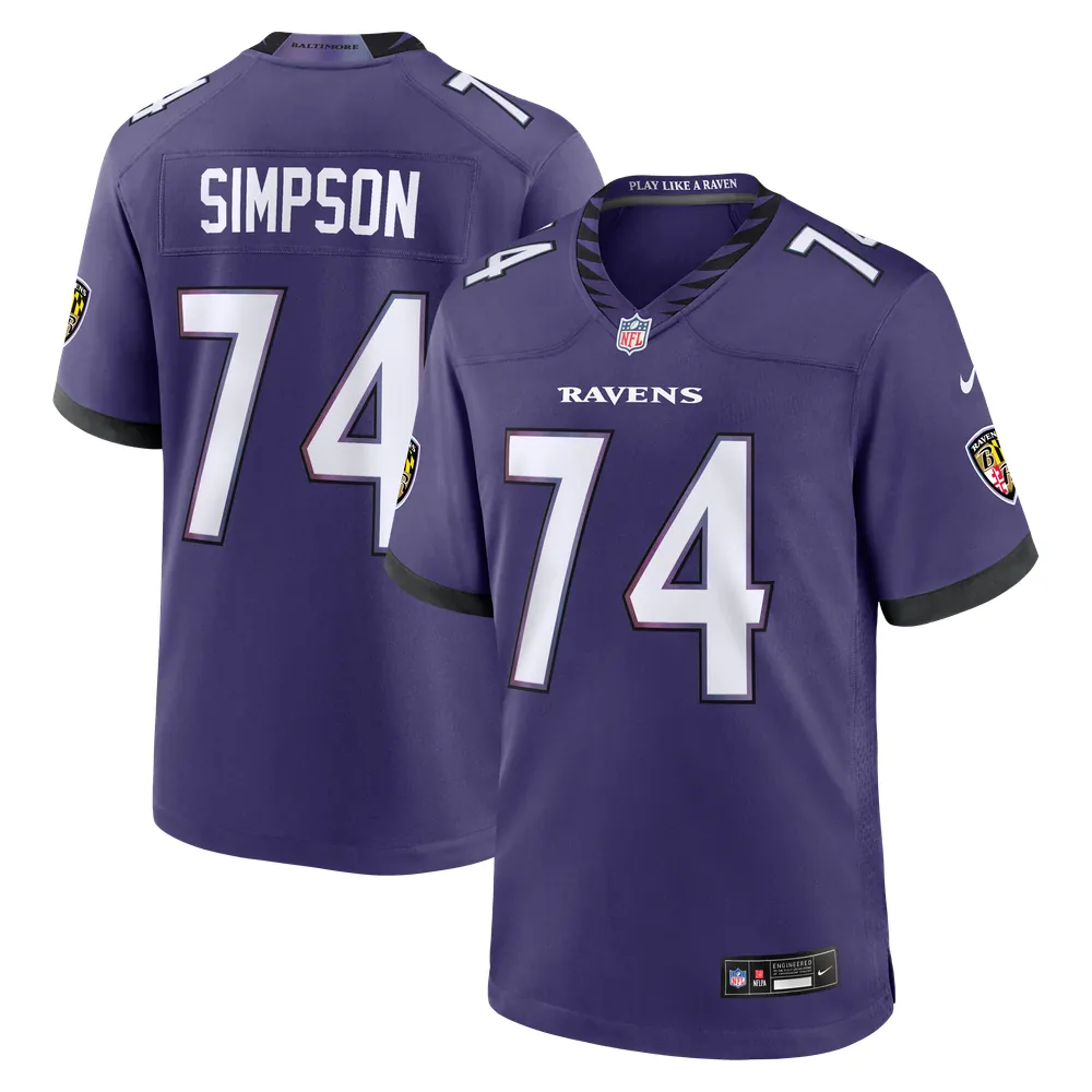 John Simpson Baltimore Ravens Nike Team Game Jersey - Purple