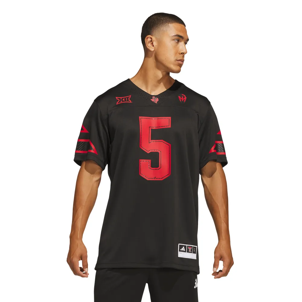 Patrick Mahomes Texas Tech Red Raiders adidas Let's Ride Premier Jersey - Black