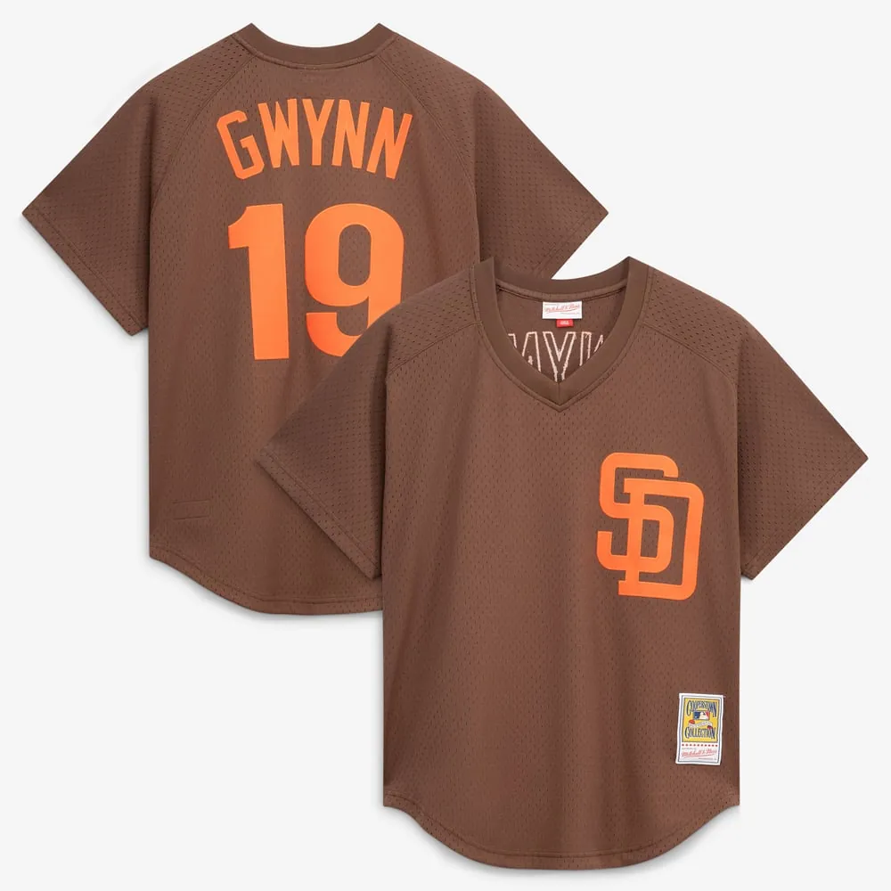 Tony Gwynn San Diego Padres Mitchell & Ness Authentic Batting Practice Jersey - Brown
