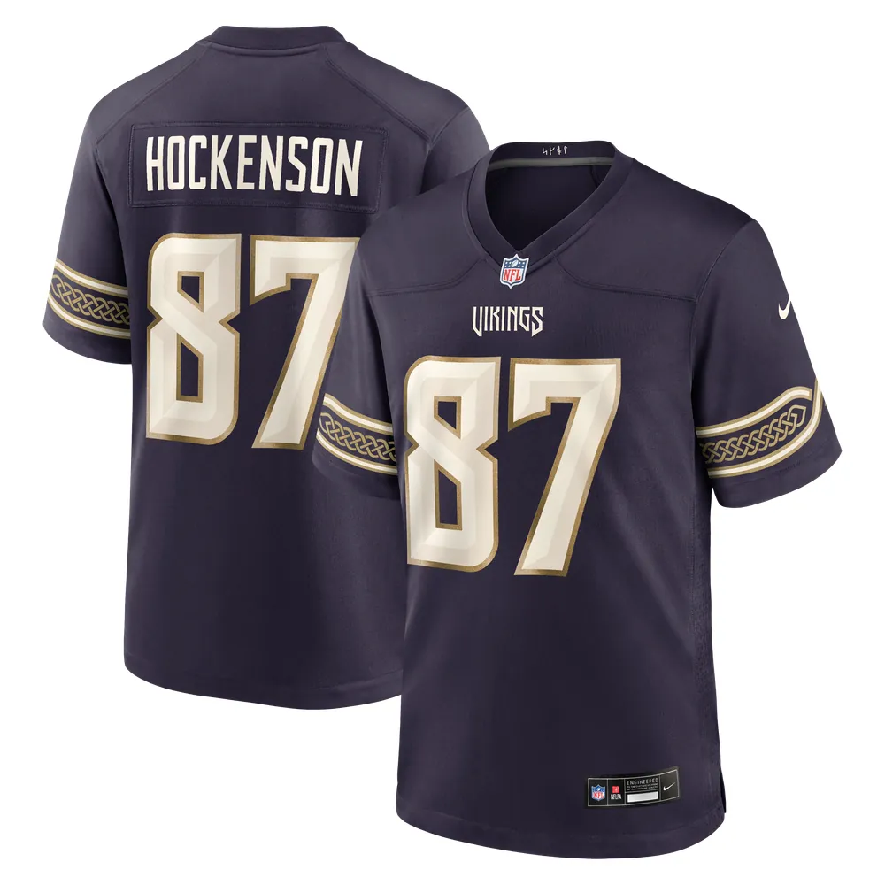 T.J. Hockenson Minnesota Vikings Nike 2026 Rivalries Collection Game Jersey - Purple