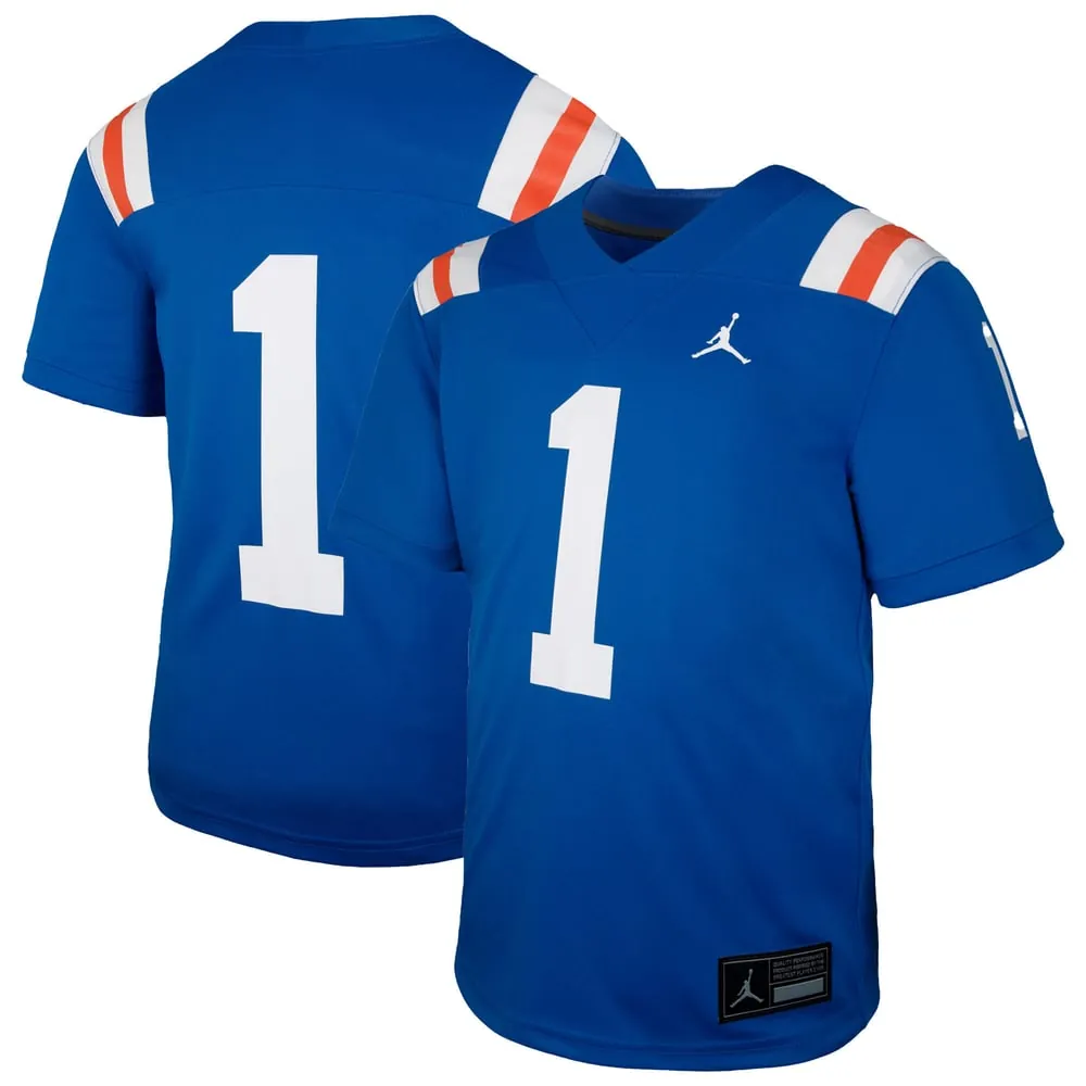 #1 Florida Gators Jordan Brand Youth Alternate Football Game Jersey - Royal