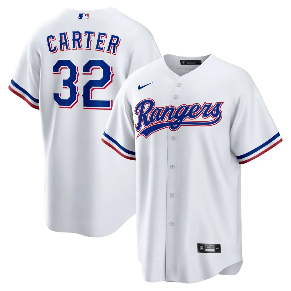 Evan Carter Texas Rangers Nike Home Replica Jersey - White