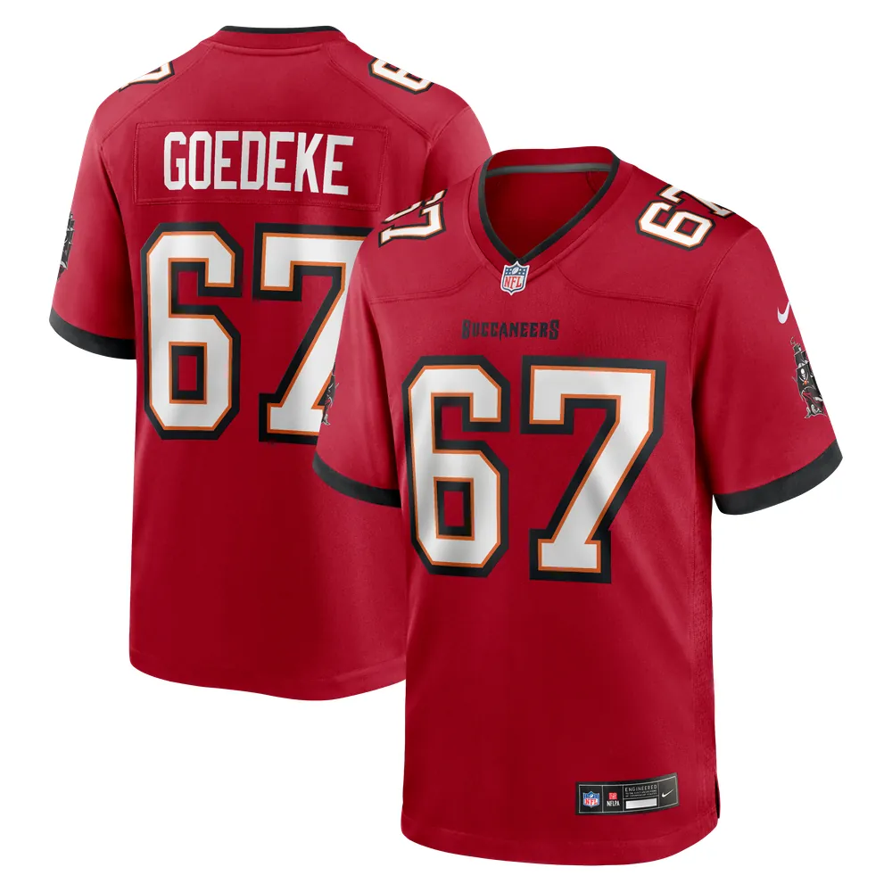Luke Goedeke Tampa Bay Buccaneers Nike Game Player Jersey - Red