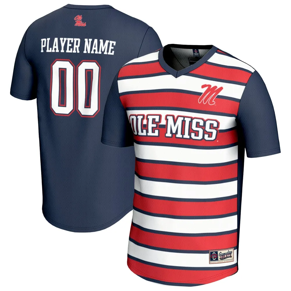 Ole Miss Rebels GameDay Greats Unisex NIL Pick-A-Player Collegiate Women's Soccer Lightweight Fashion Jersey - Navy