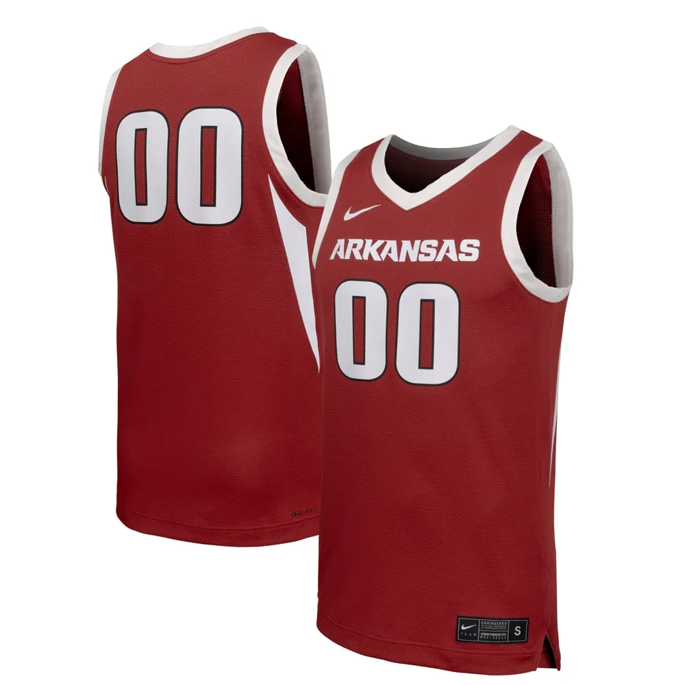 #00 Arkansas Razorbacks Nike Replica Basketball Jersey - Cardinal