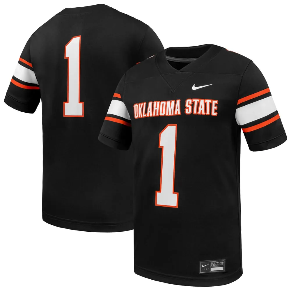 #1 Oklahoma State Cowboys Nike  Game Football Jersey - Black