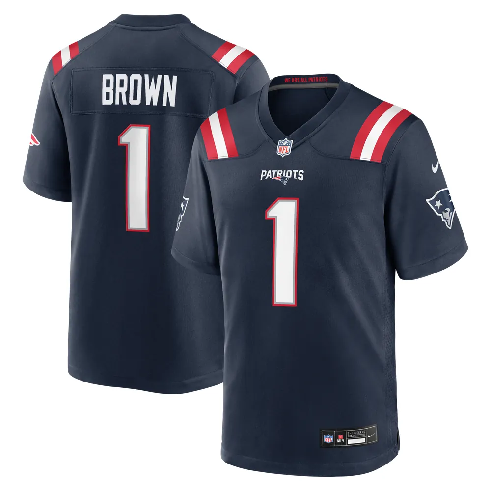 A.J. Brown New England Patriots Nike Team Game Jersey - Navy