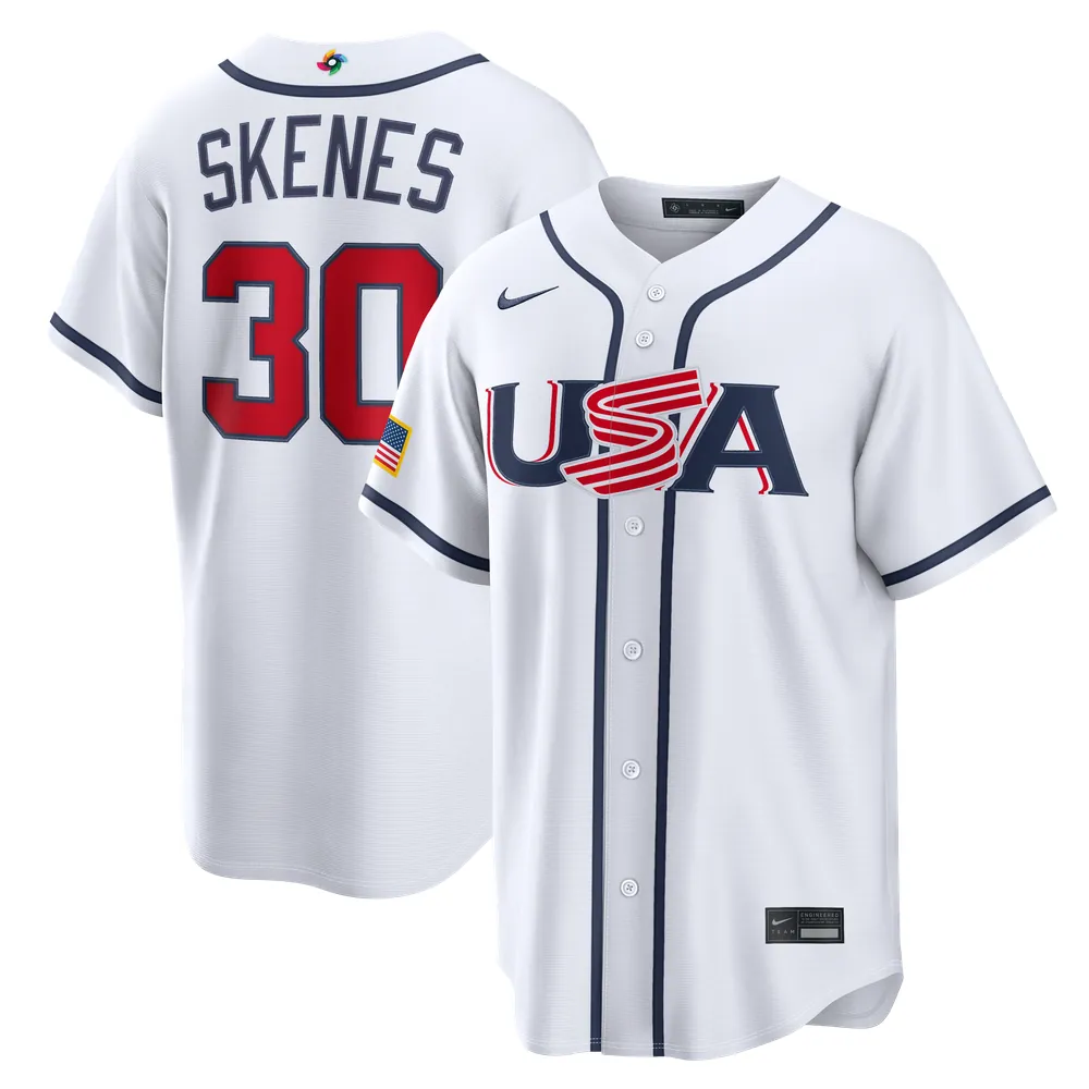 Paul Skenes USA Baseball Nike 2026 World Baseball Classic Home Stadium Jersey - White