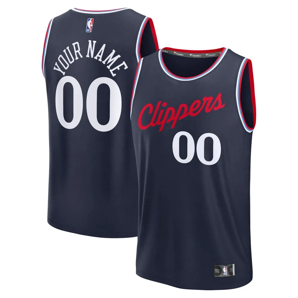 LA Clippers Fanatics Fast Break Custom Jersey - Icon Edition - Navy