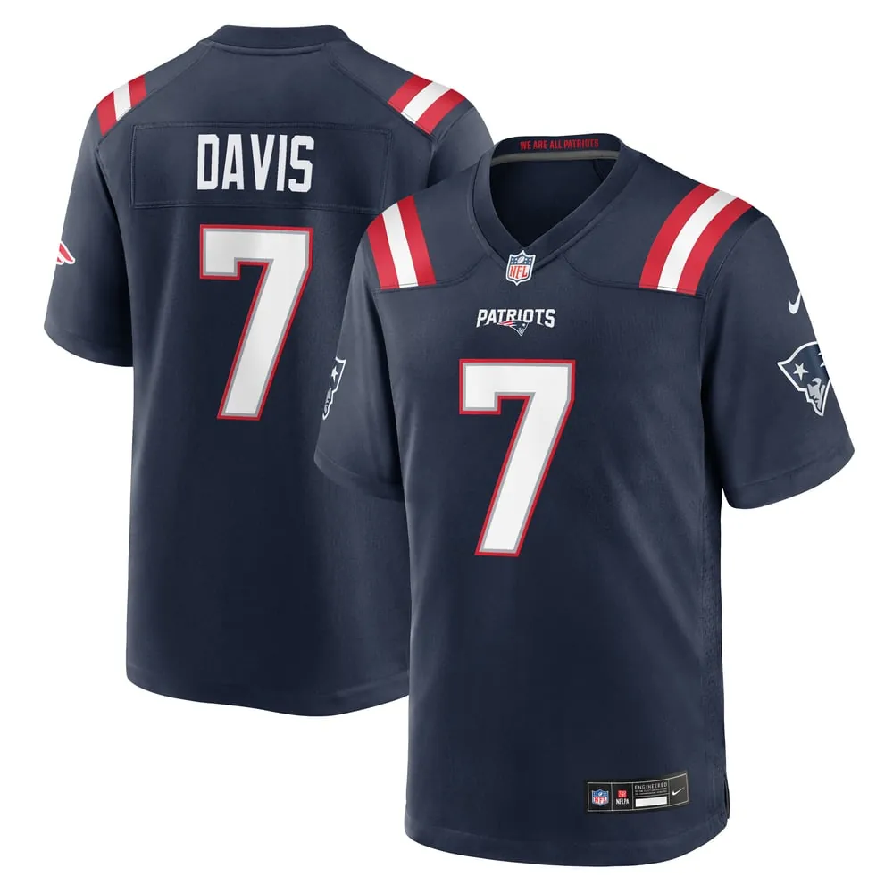 Carlton Davis New England Patriots Nike Team Game Jersey - Navy