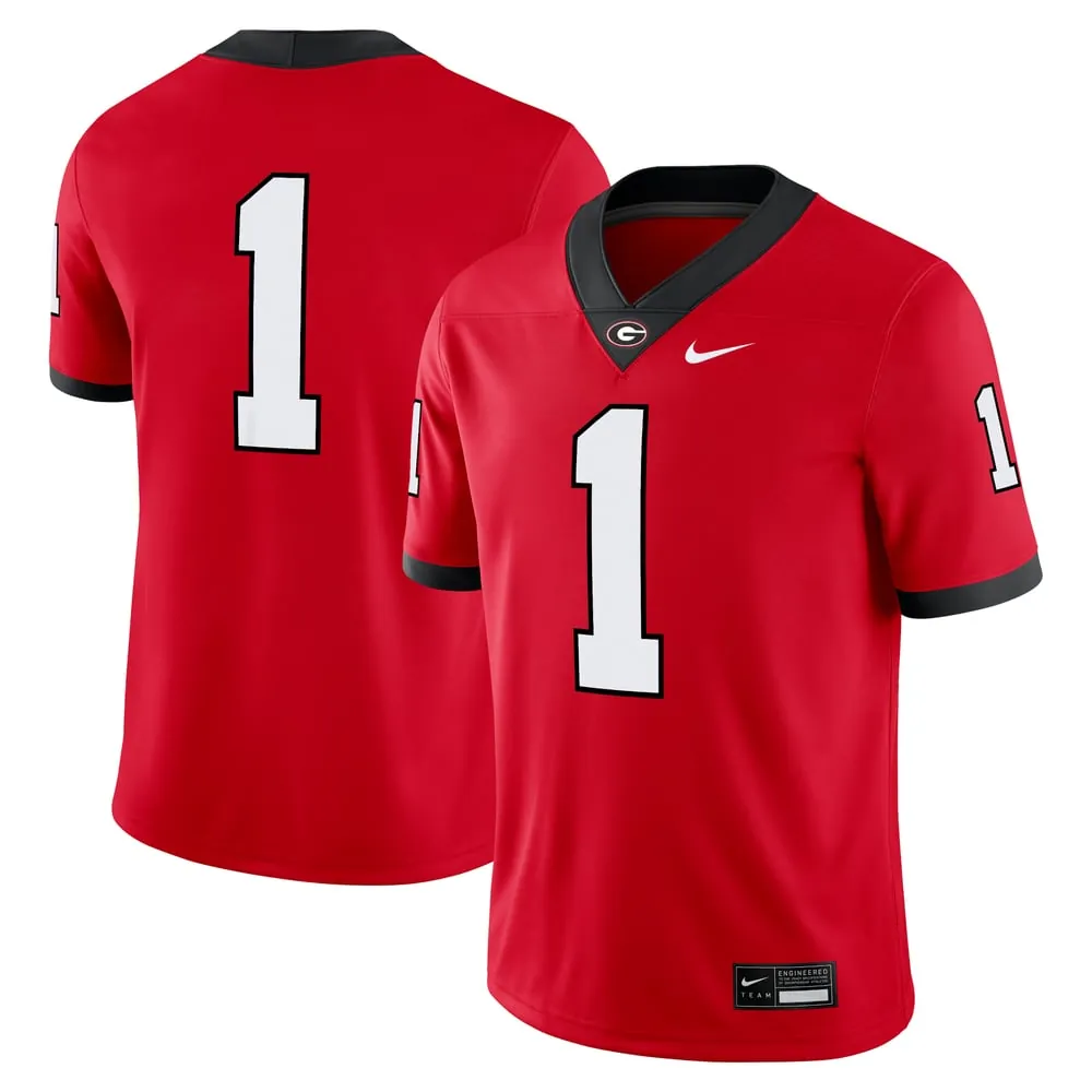 #1 Georgia Bulldogs Nike Game Jersey - Red