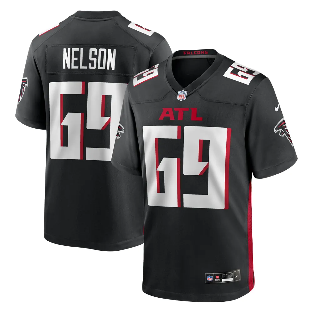 Jack Nelson Atlanta Falcons Nike Team Game Jersey -  Black