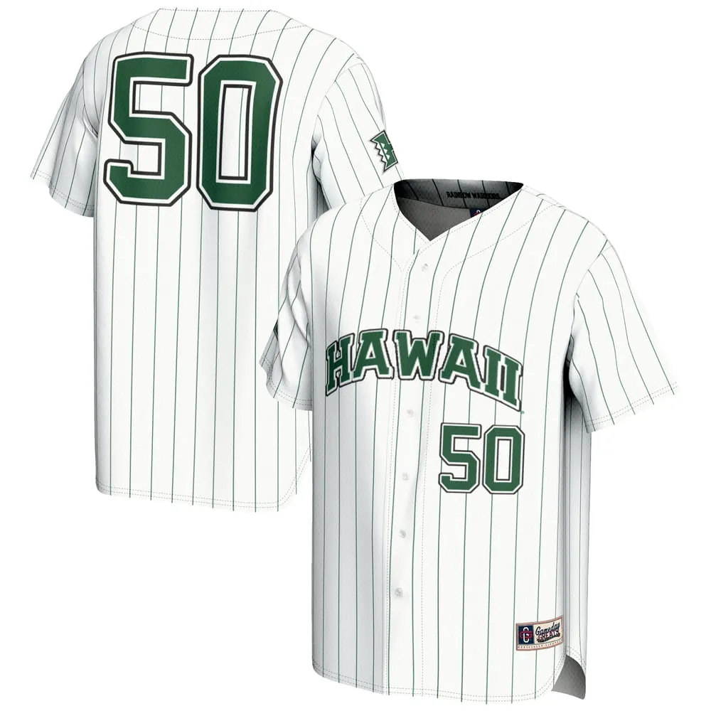 #1 Hawaii Rainbow Warriors GameDay Greats Lightweight Baseball Jersey - White