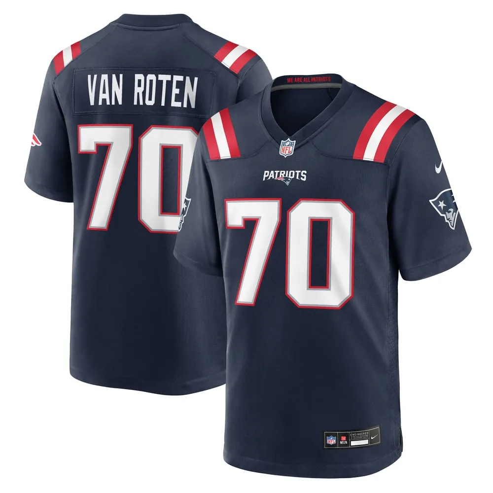 Greg Van Roten New England Patriots Nike Team Game Jersey - Navy