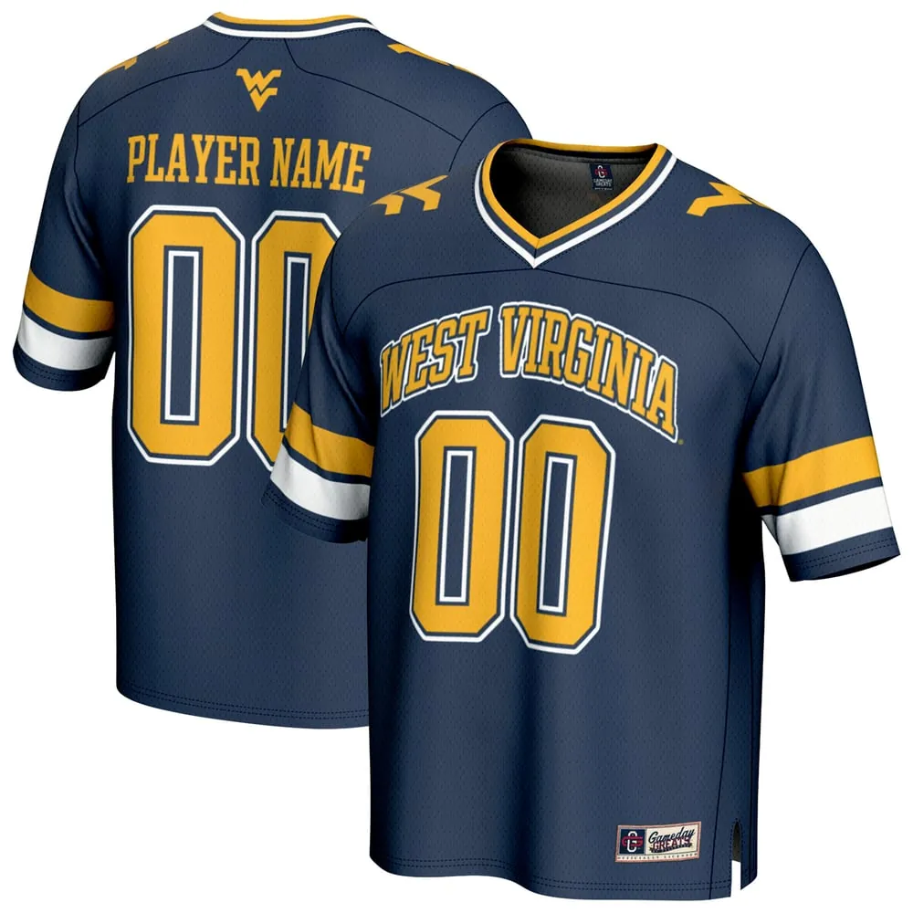 West Virginia Mountaineers GameDay Greats Unisex NIL Pick-A-Player Football Fashion Jersey - Navy