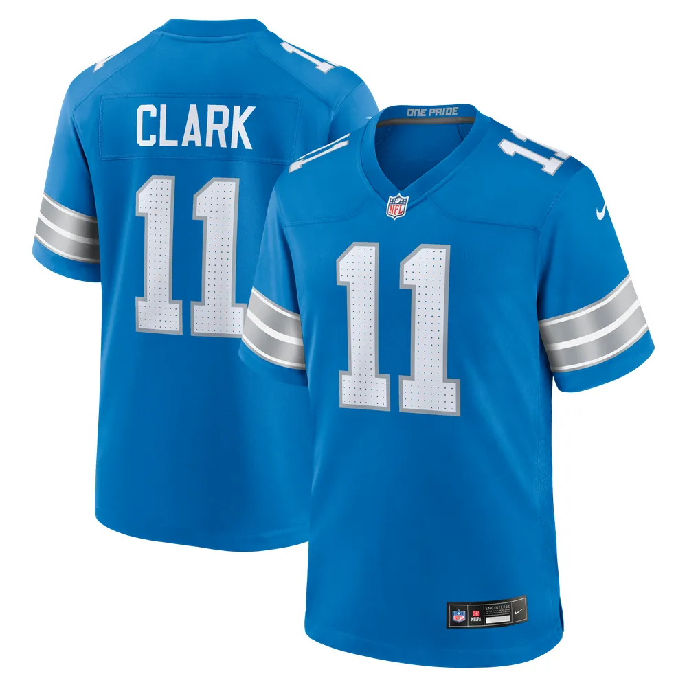 Damone Clark Detroit Lions Nike Team Game Jersey -  Blue