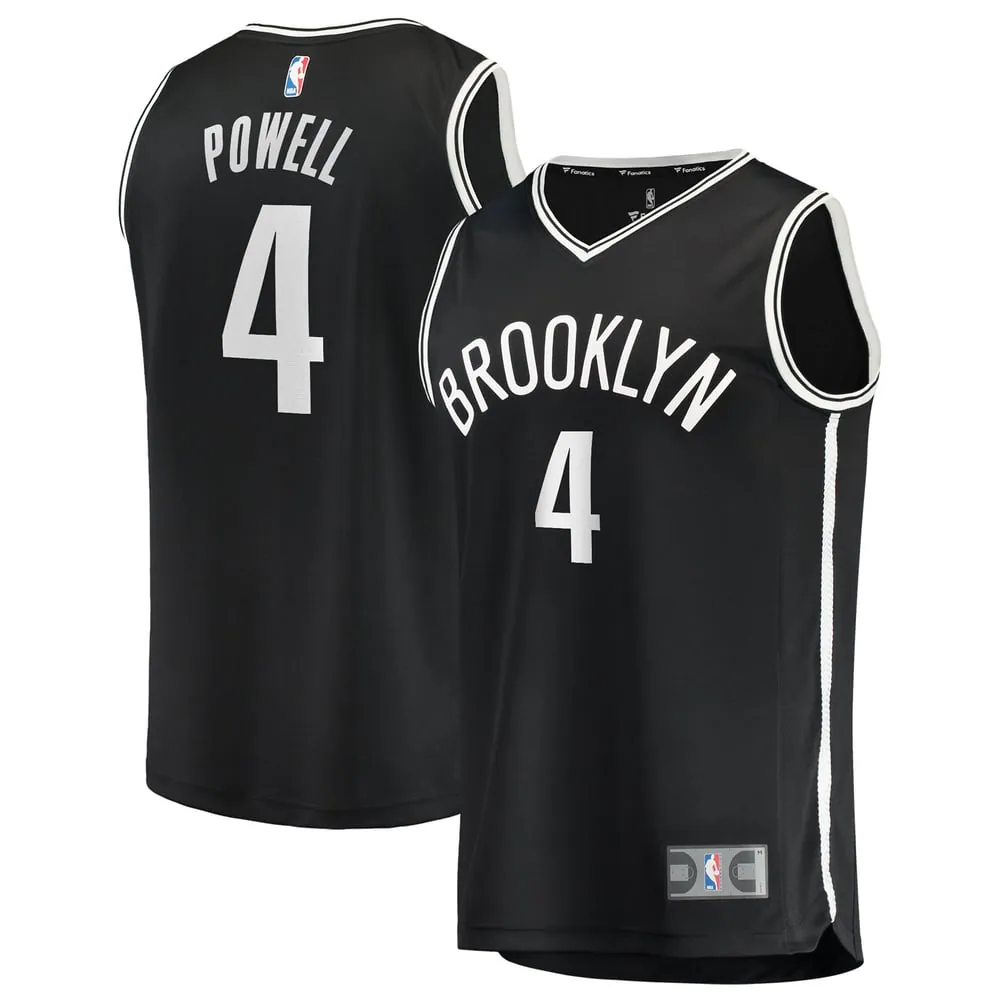 Drake Powell Brooklyn Nets Fanatics Youth Fast Break Replica Jersey - Black - Icon Edition