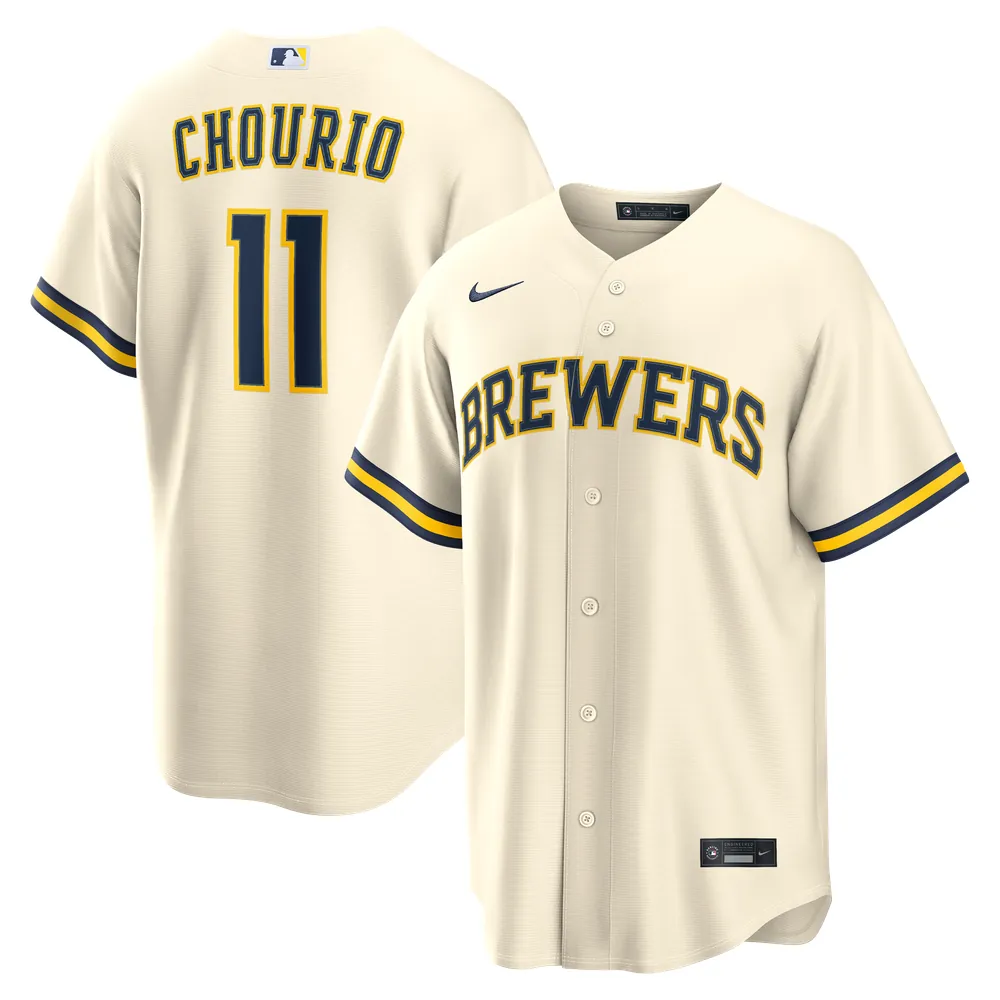 Jackson Chourio Milwaukee Brewers Nike Home Replica Jersey - Cream