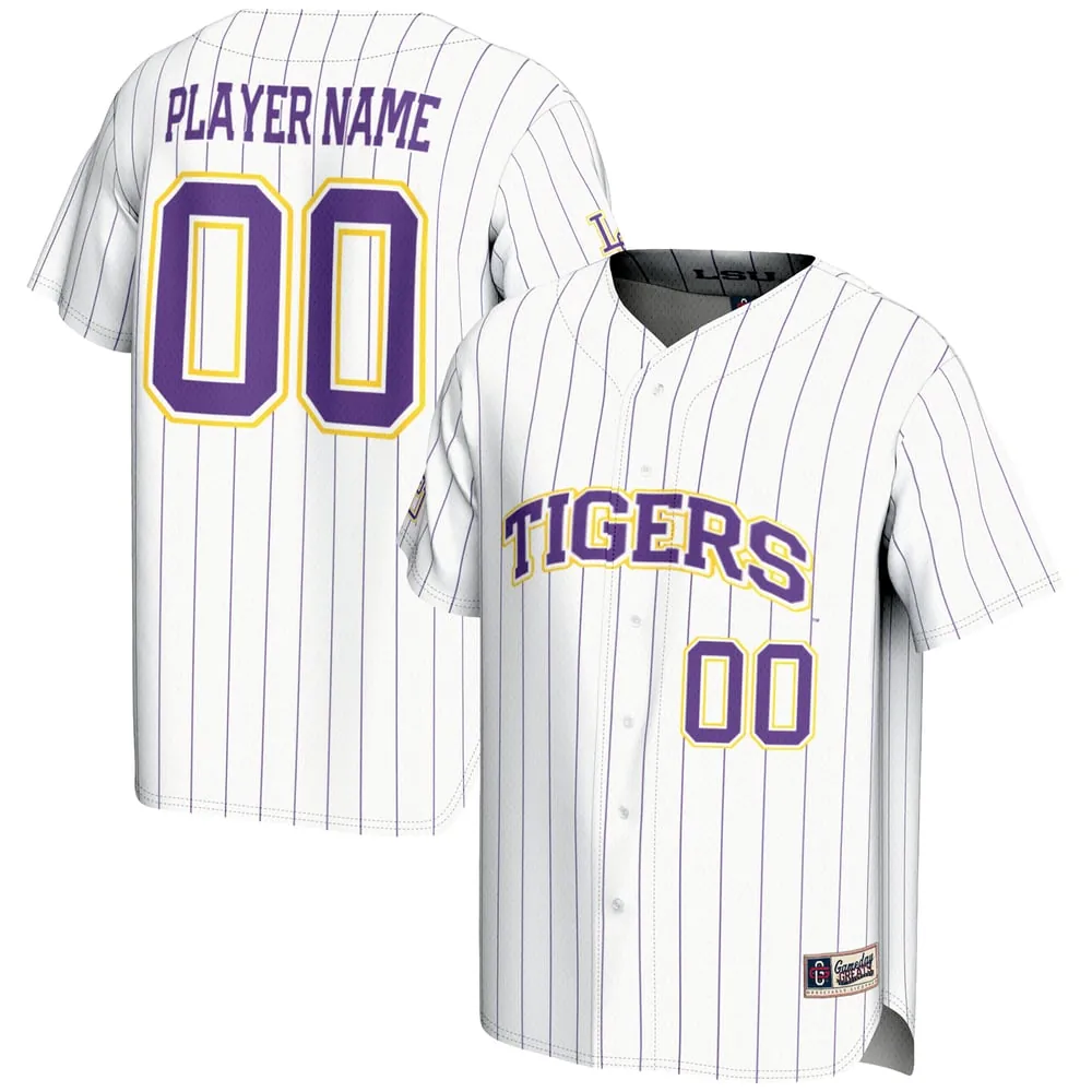LSU Tigers GameDay Greats NIL Pick-A-Player Lightweight Baseball Jersey - White