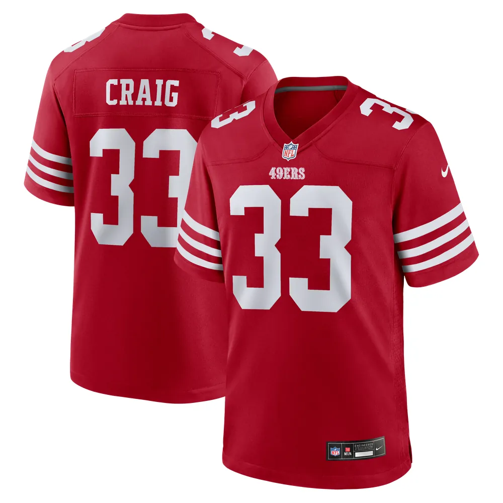 Roger Craig San Francisco 49ers Nike Team Retired Game Jersey - Scarlet