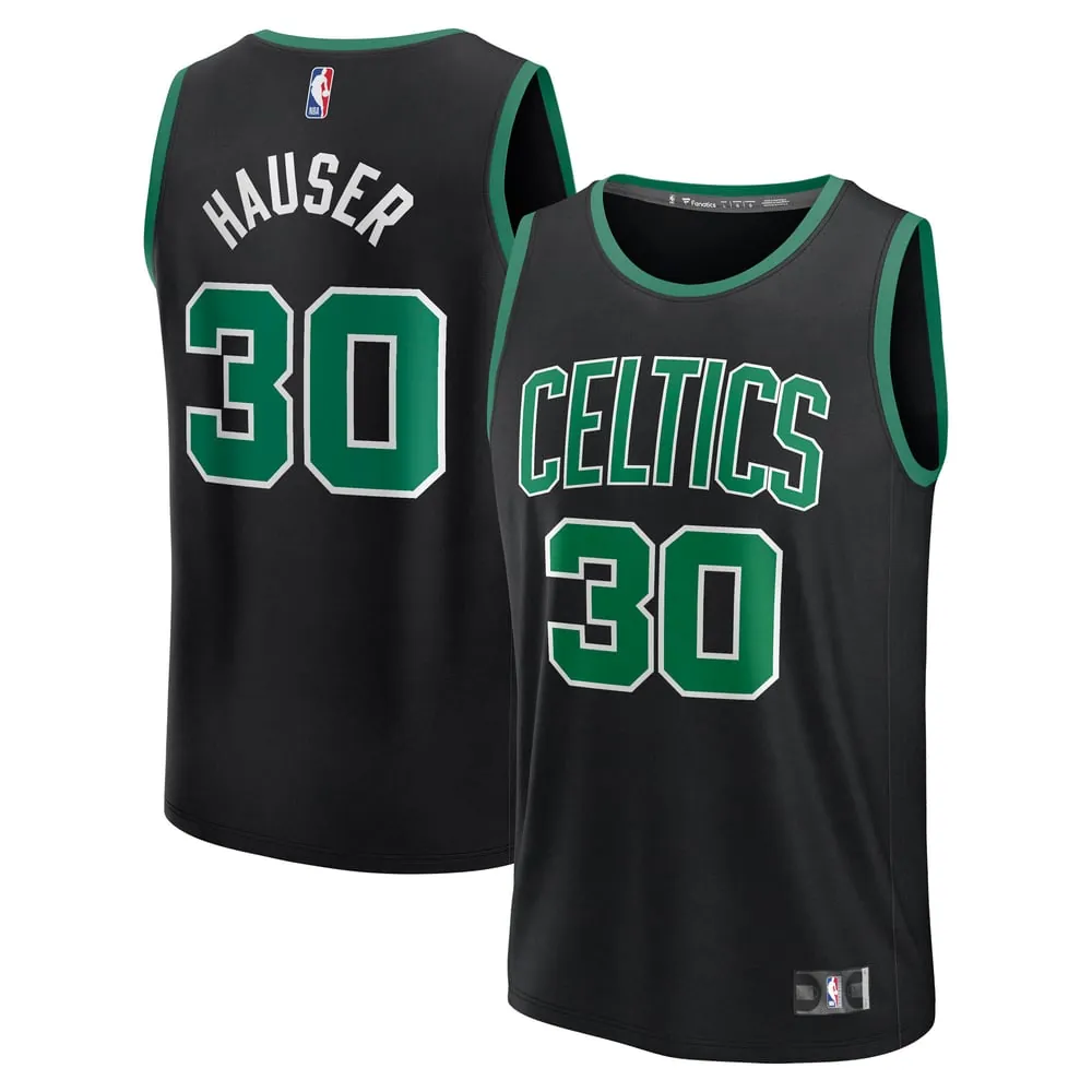 Sam Hauser Boston Celtics Fanatics Fast Break Replica Player Jersey - Statement Edition - Black