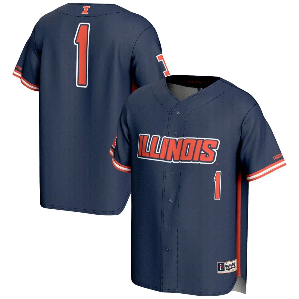 #1 Illinois Fighting Illini GameDay Greats Lightweight Baseball Jersey - Navy