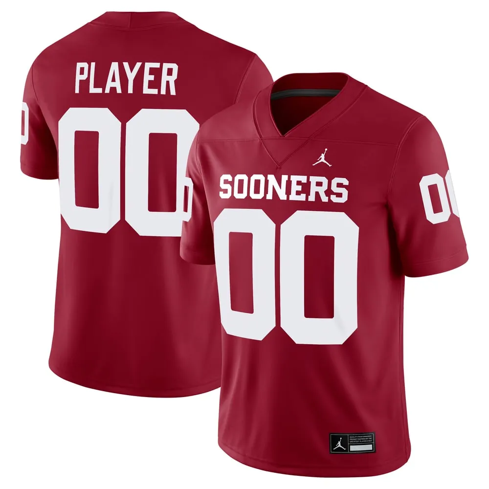Oklahoma Sooners Jordan Brand NIL Pick-A-Player Football Replica Jersey - Crimson