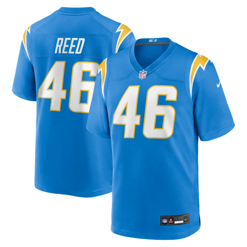 Nikko Reed Los Angeles Chargers Nike Team Game Jersey -  Powder Blue