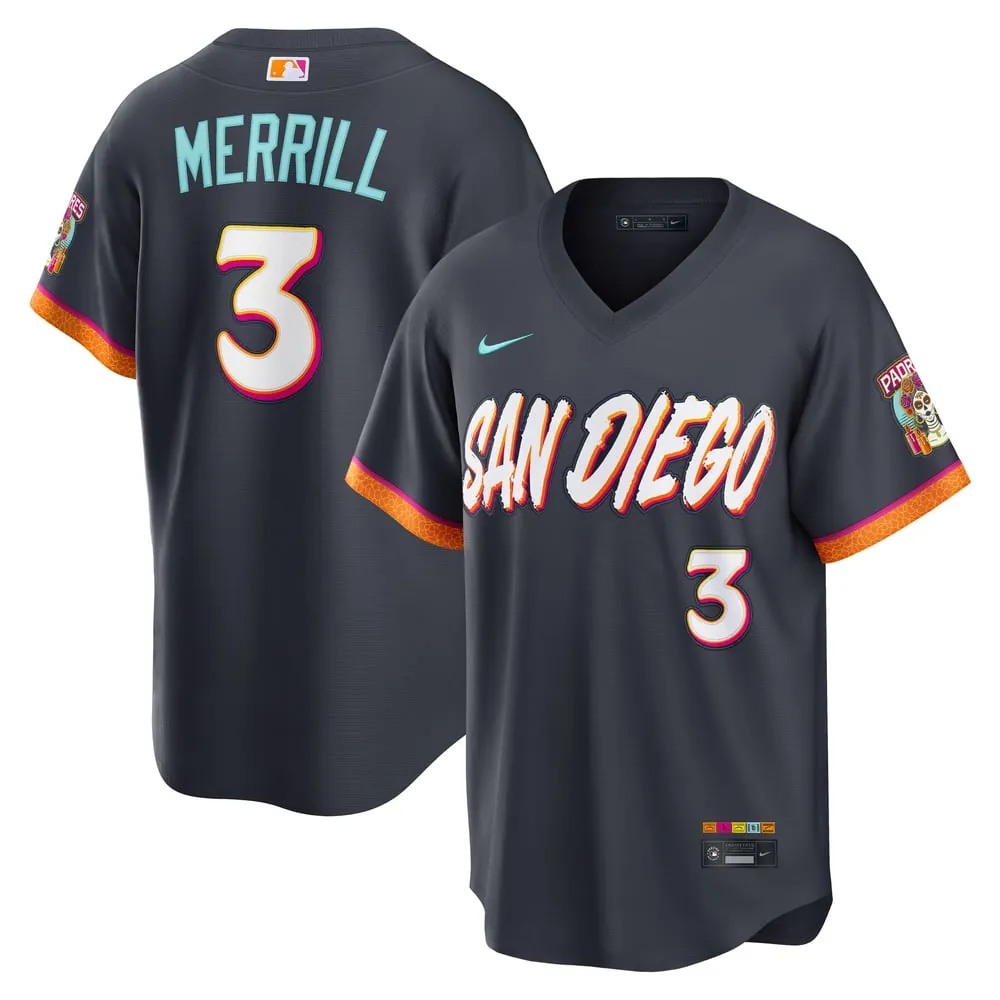 Jackson Merrill San Diego Padres Nike 2026 City Connect Stadium Jersey - Obsidian