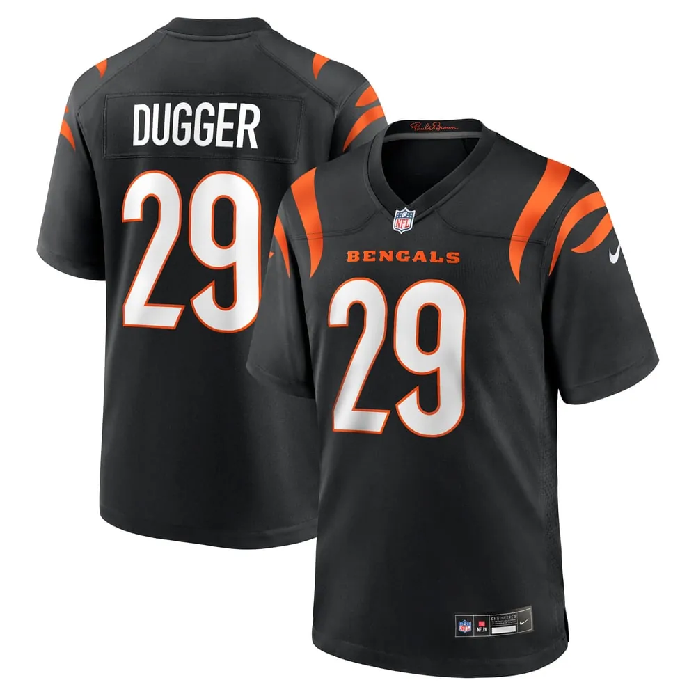 Kyle Dugger Cincinnati Bengals Nike Team Game Jersey -  Black