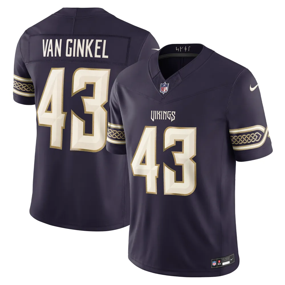 Andrew Van Ginkel Minnesota Vikings Nike 2026 Rivalries Collection Stitched Limited Jersey - Purple