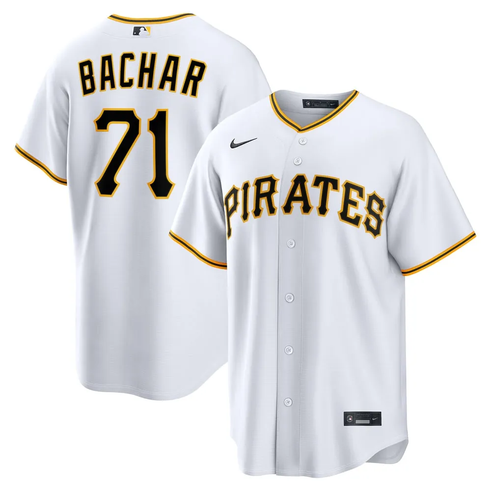 Lake Bachar Pittsburgh Pirates Nike Home Replica Jersey - White