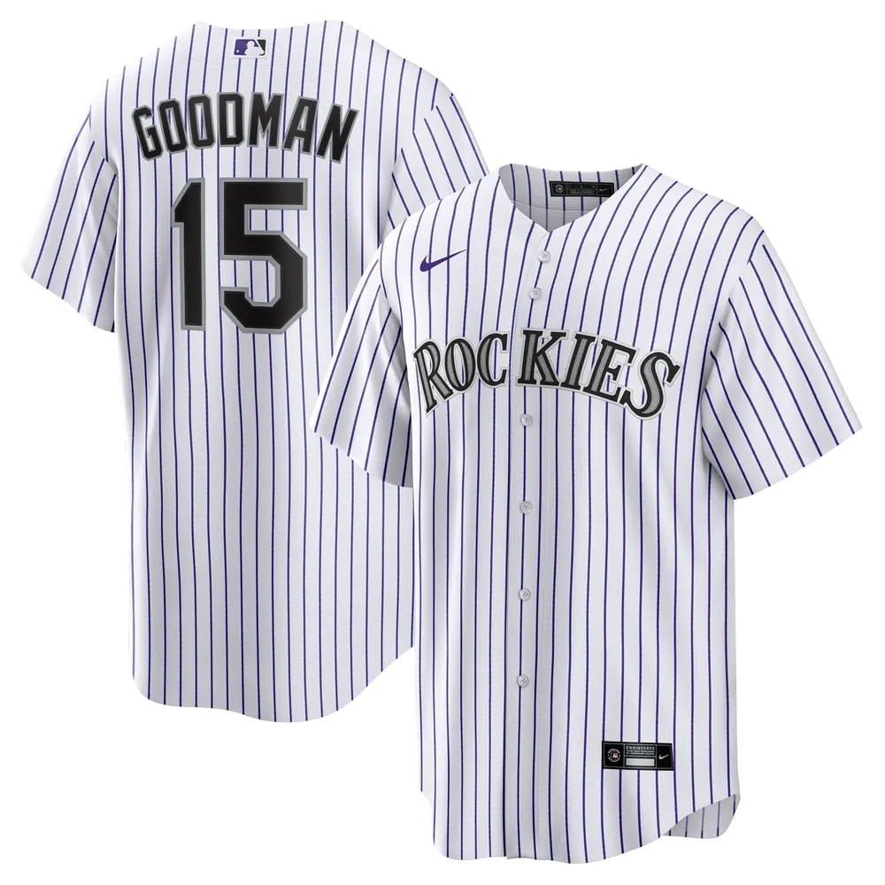Hunter Goodman Colorado Rockies Nike Home Replica Jersey - White