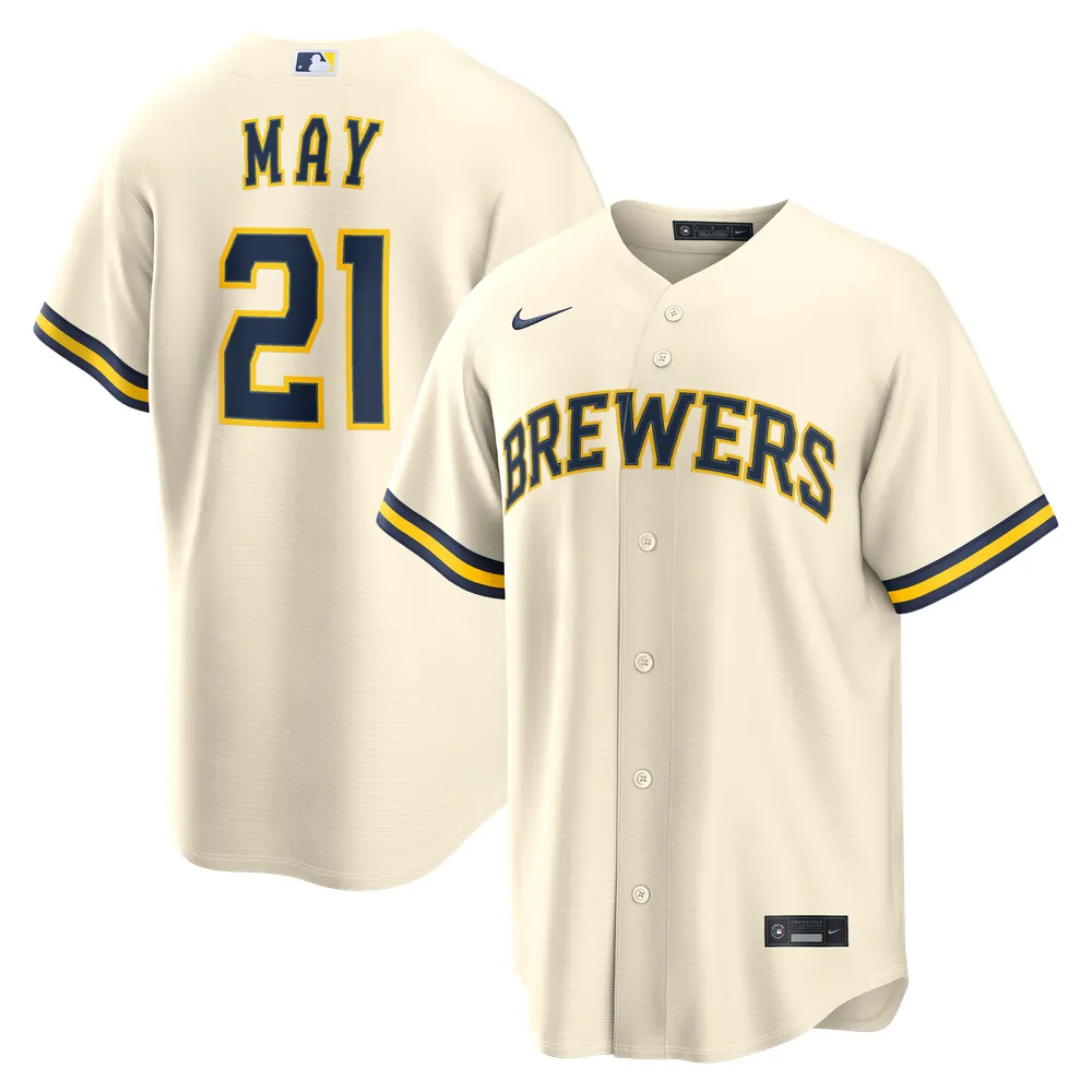 Dustin May Milwaukee Brewers Nike Home Replica Jersey - Cream