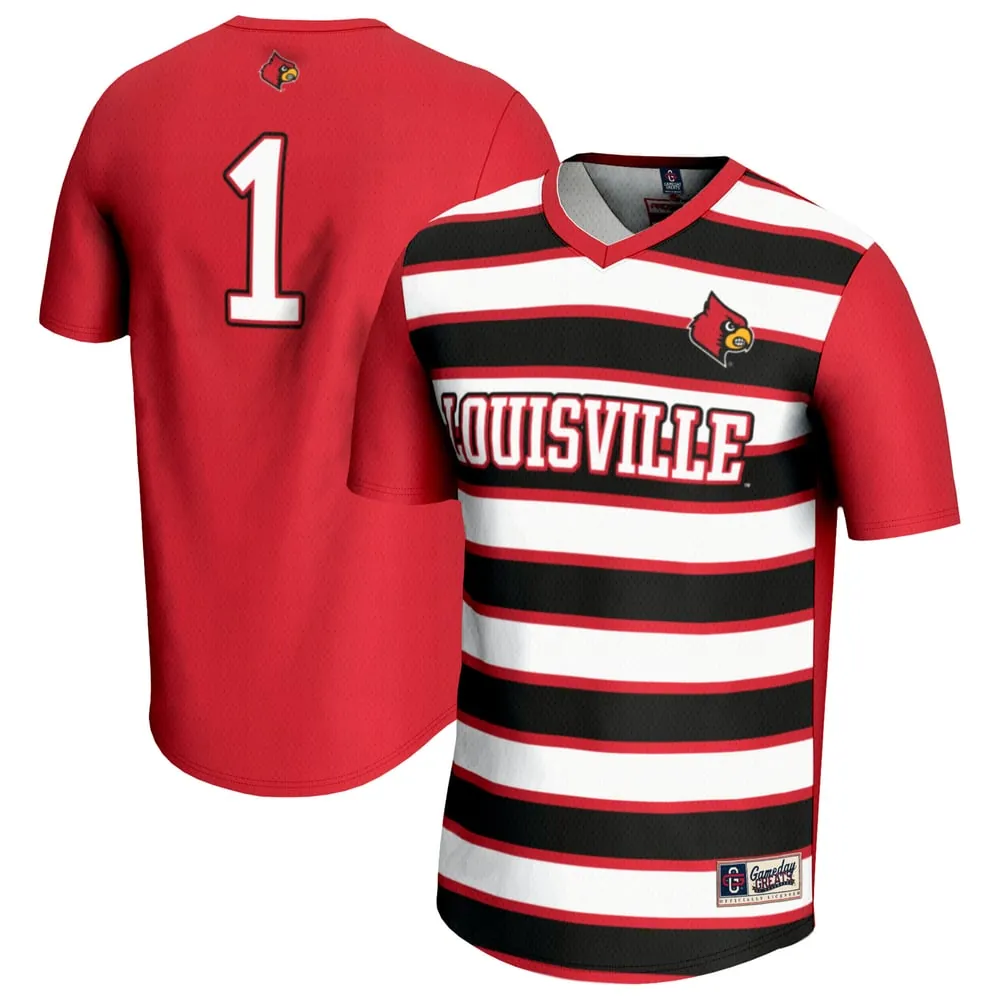 #1 Louisville Cardinals GameDay Greats Unisex Lightweight Soccer Fashion Jersey - Red