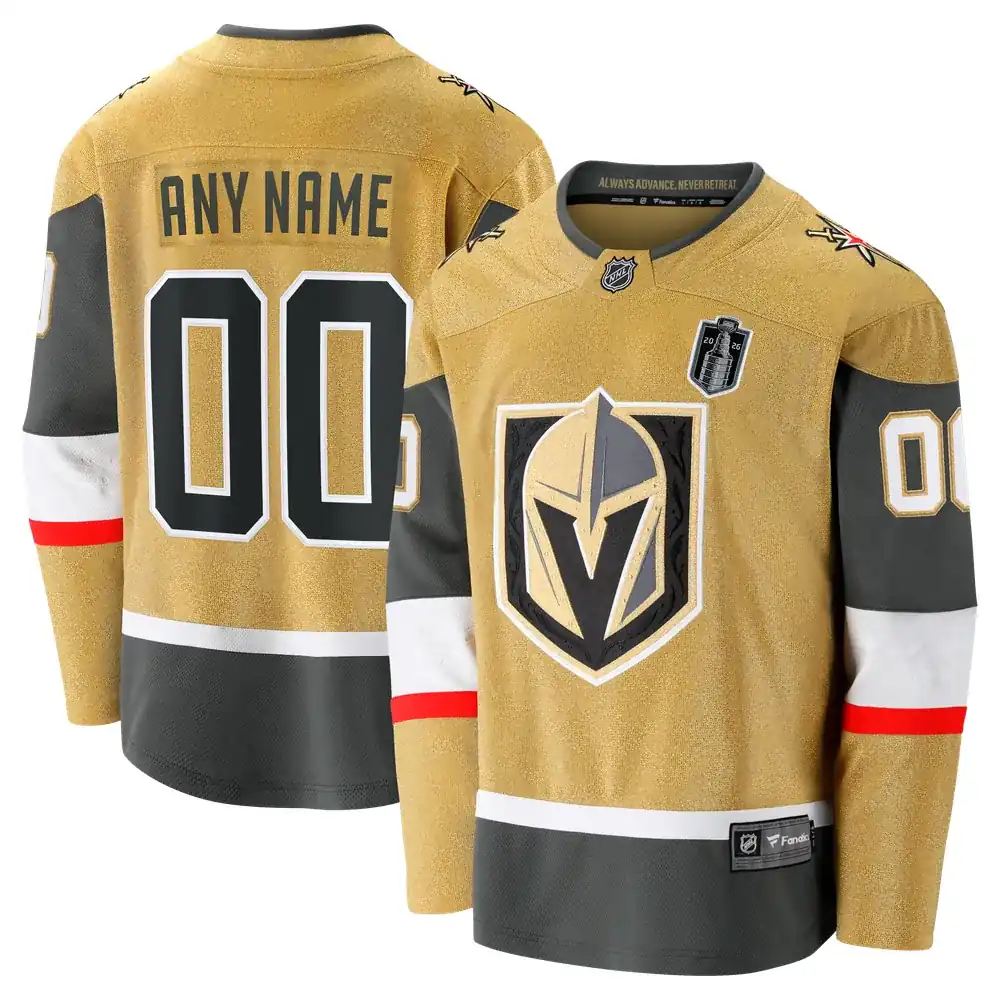 Vegas Golden Knights Fanatics 2026 Stanley Cup Final Breakaway Custom Jersey - Gold