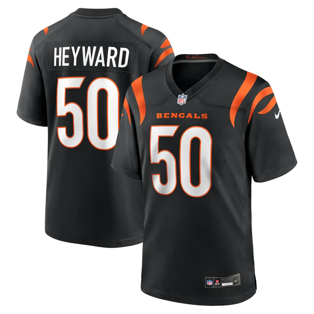 Shaka Heyward Cincinnati Bengals Nike Team Game Jersey -  Black