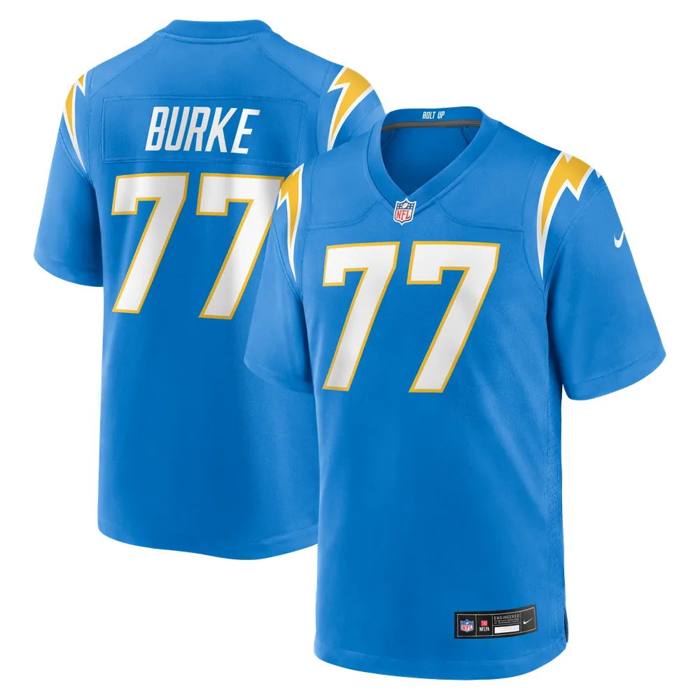 Travis Burke Los Angeles Chargers Nike Team Game Jersey - Powder Blue