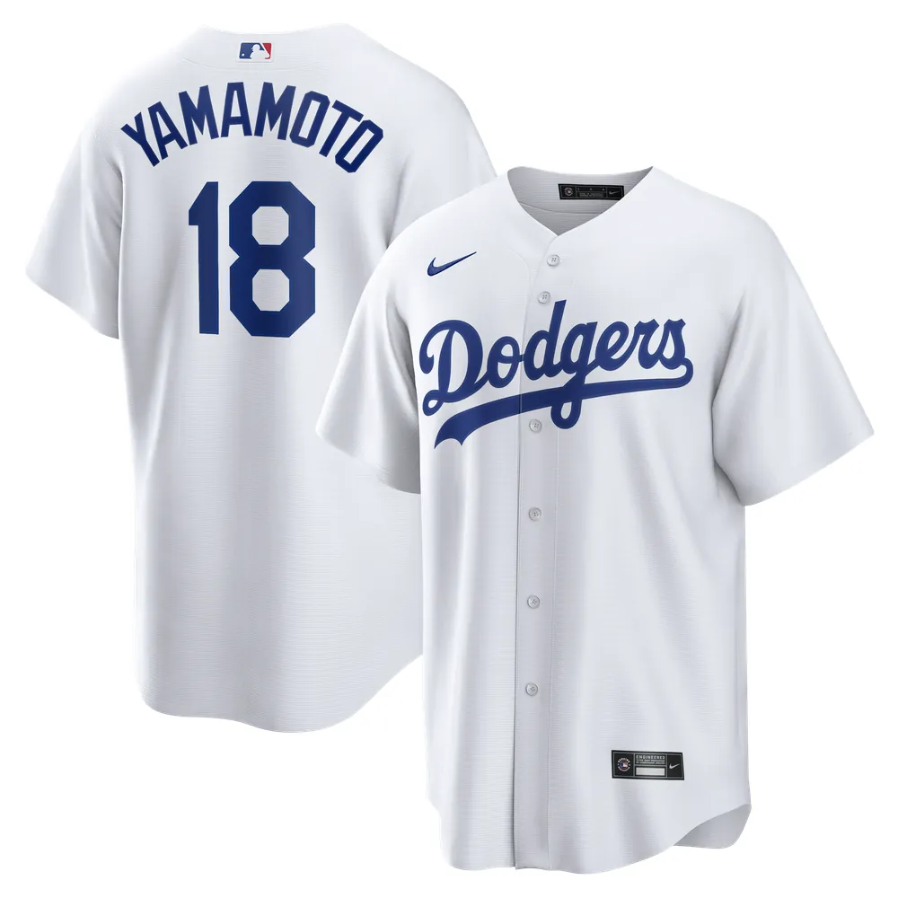 Yoshinobu Yamamoto Los Angeles Dodgers Nike Home Replica Jersey - White