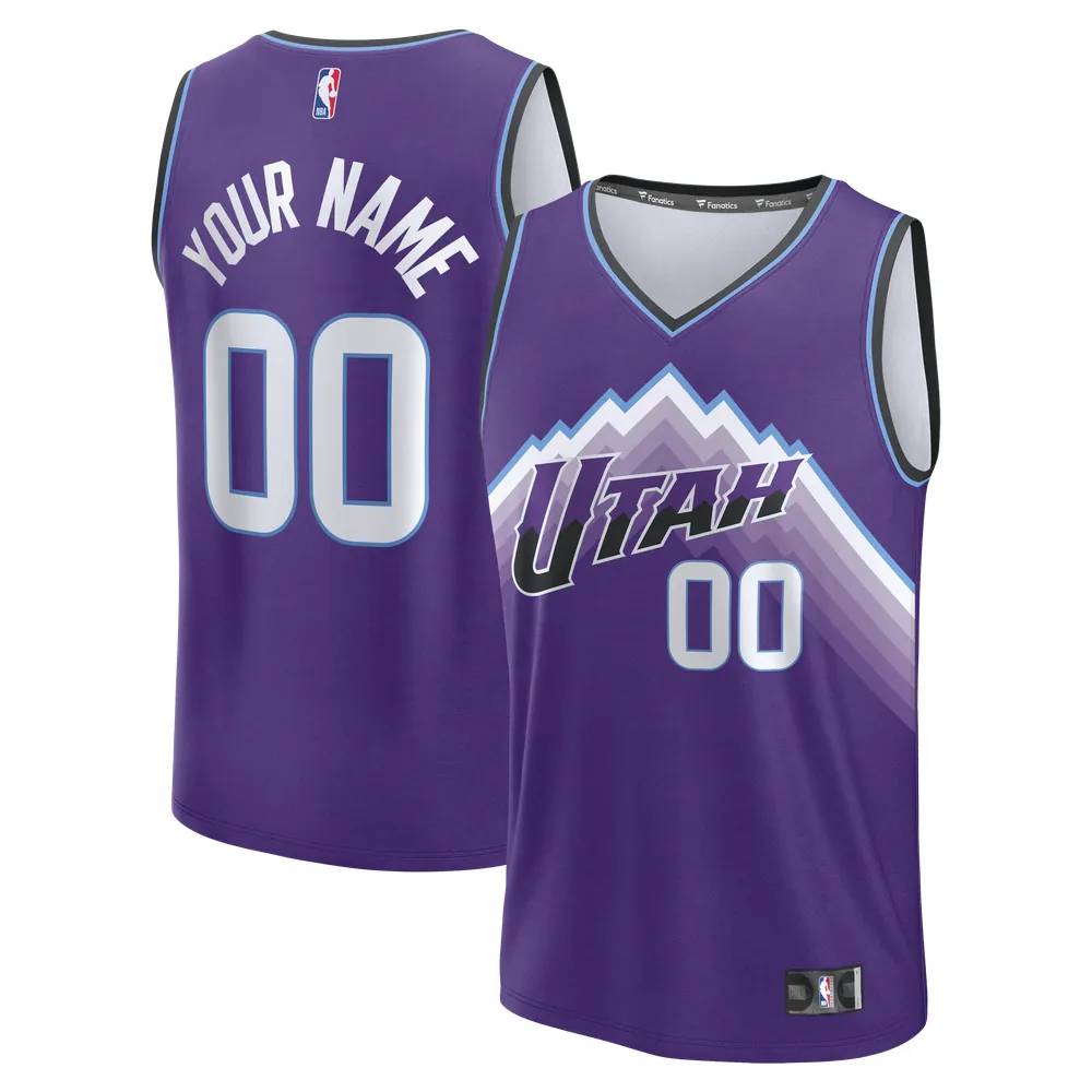 Utah Jazz Fanatics Fast Break Replica Custom Jersey - Purple - Icon Edition