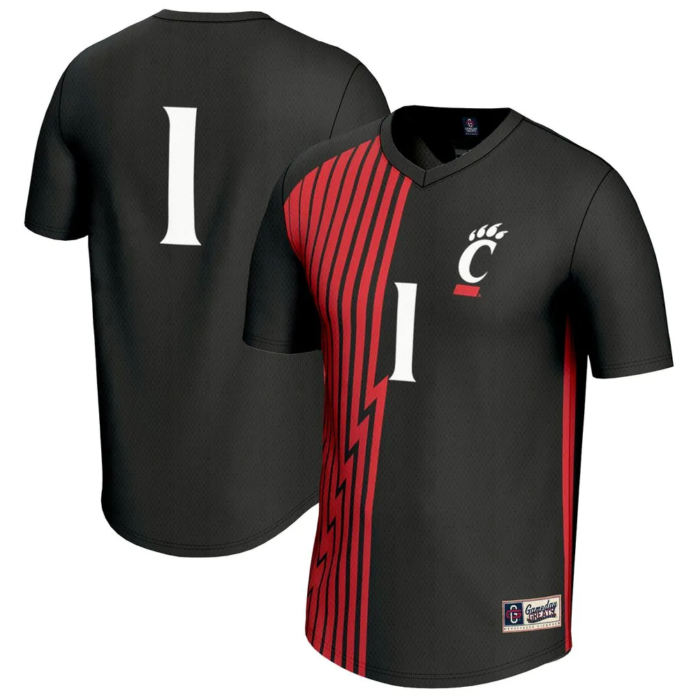 #1 Cincinnati Bearcats GameDay Greats Unisex Lightweight Collegiate Soccer Fashion Jersey - Black