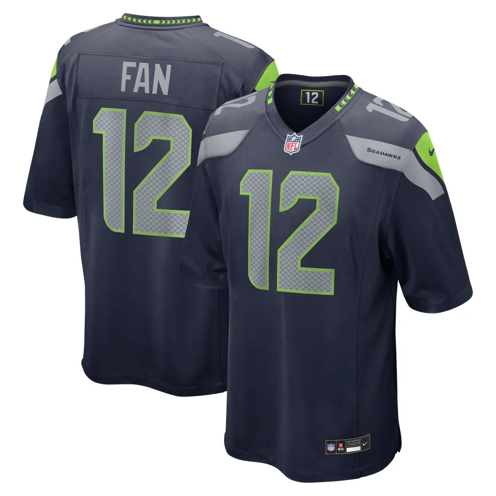 12s Seattle Seahawks Nike Team Game Jersey -  College Navy