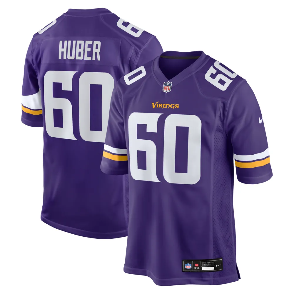 Joe Huber Minnesota Vikings Nike Team Game Jersey -  Purple