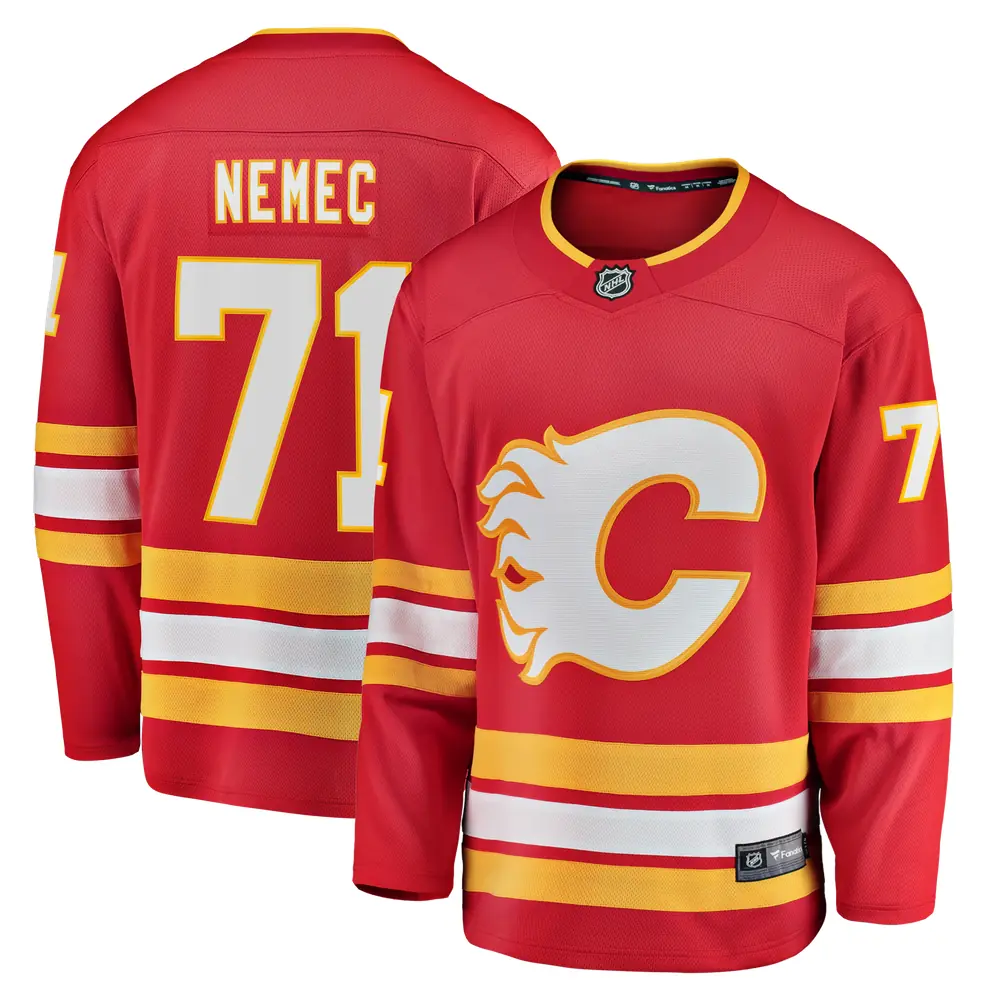 Simon Nemec Calgary Flames Fanatics Home Breakaway Jersey - Red