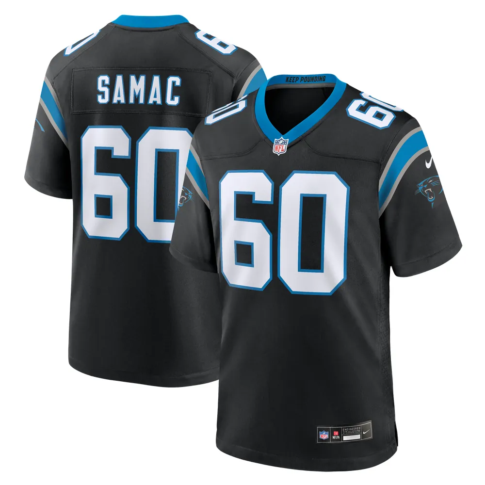 Nick Samac Carolina Panthers Nike Team Game Jersey -  Black