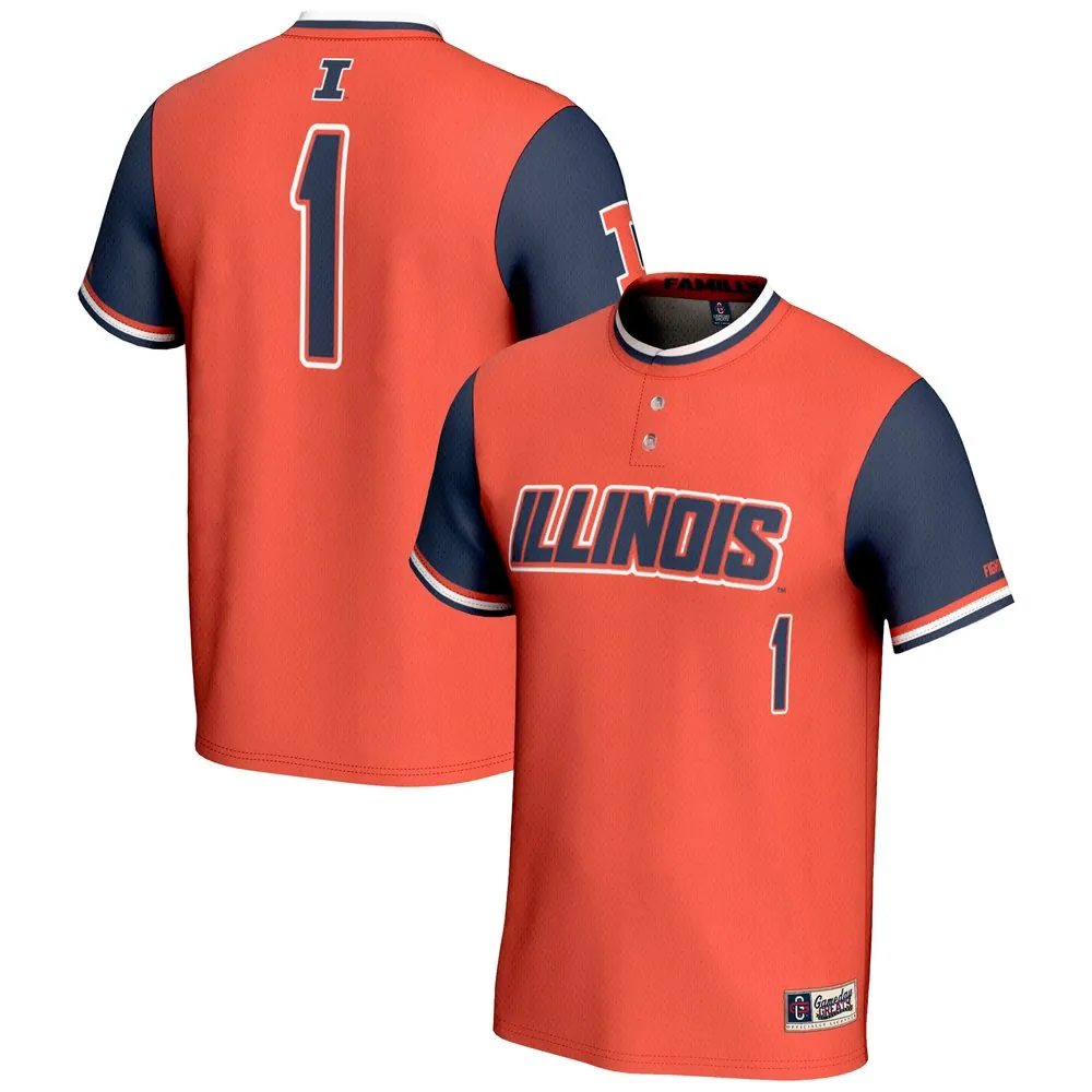#1 Illinois Fighting Illini GameDay Greats Unisex Lightweight Softball Jersey - Orange